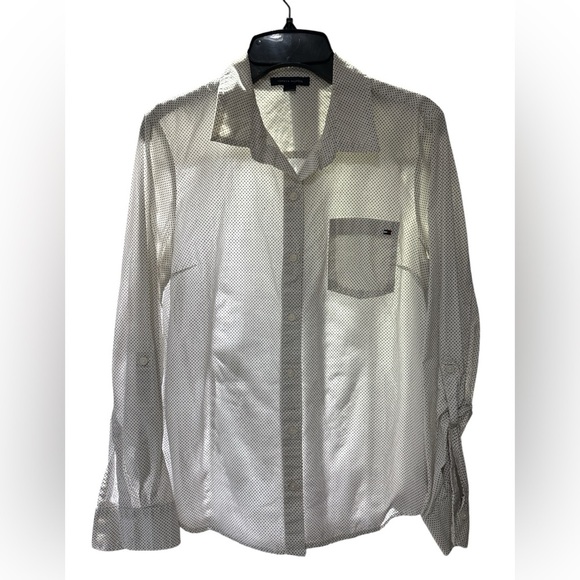 Tommy Hilfiger Gray Casual Button Down Shirt - Picture 1 of 5